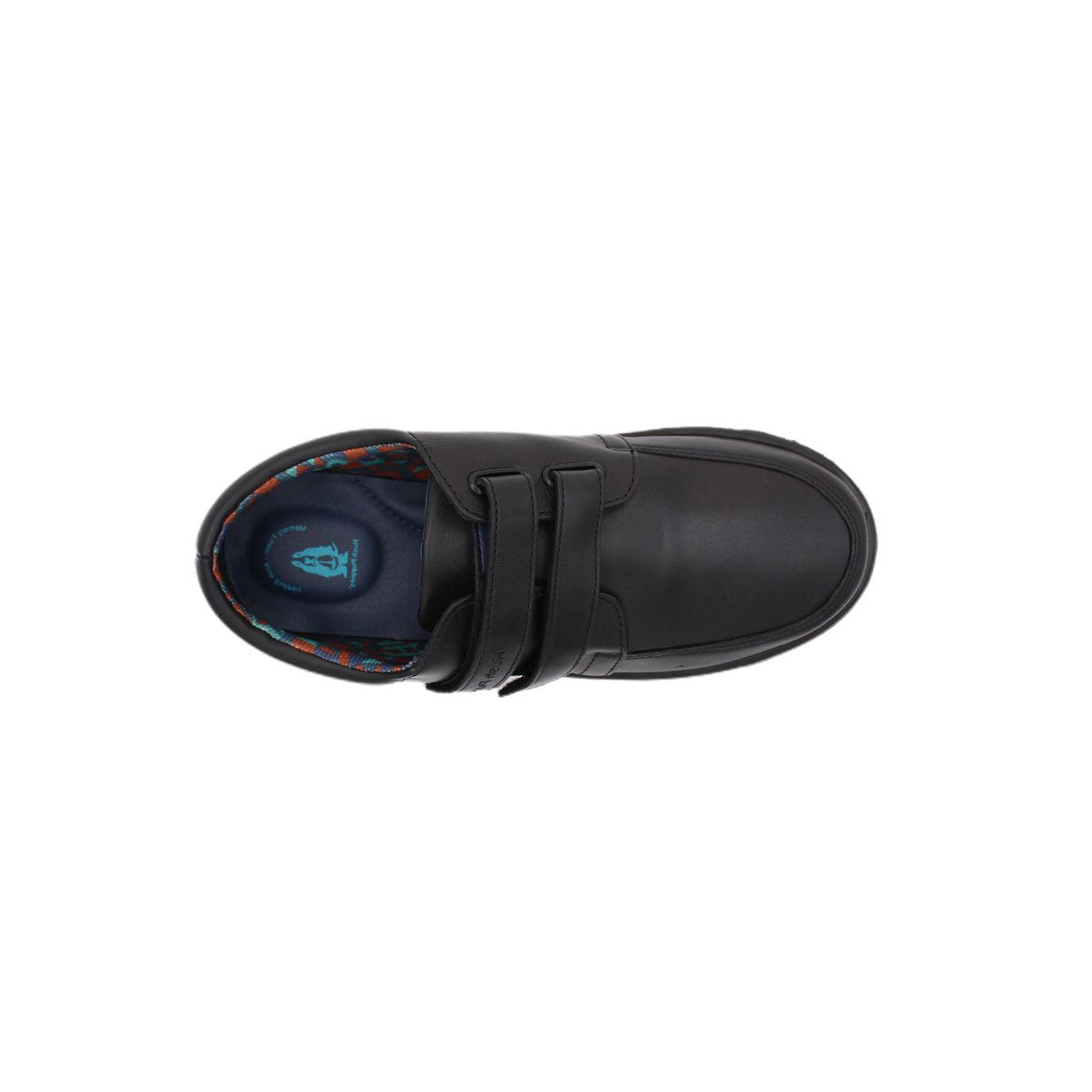 Zapatos escolares Ed04 velcro negro para Niños