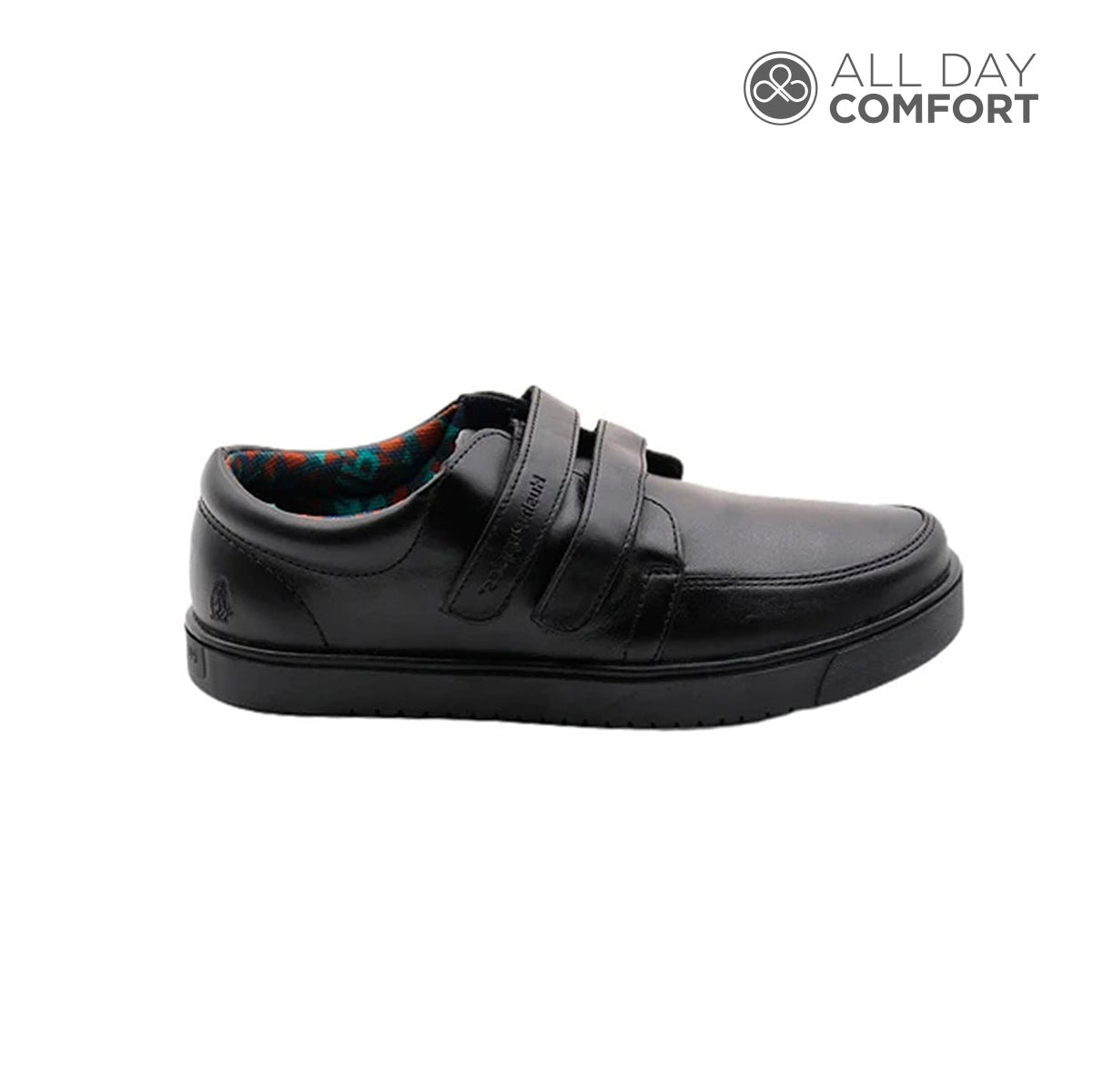 Zapatos escolares Ed04 velcro negro para Niños