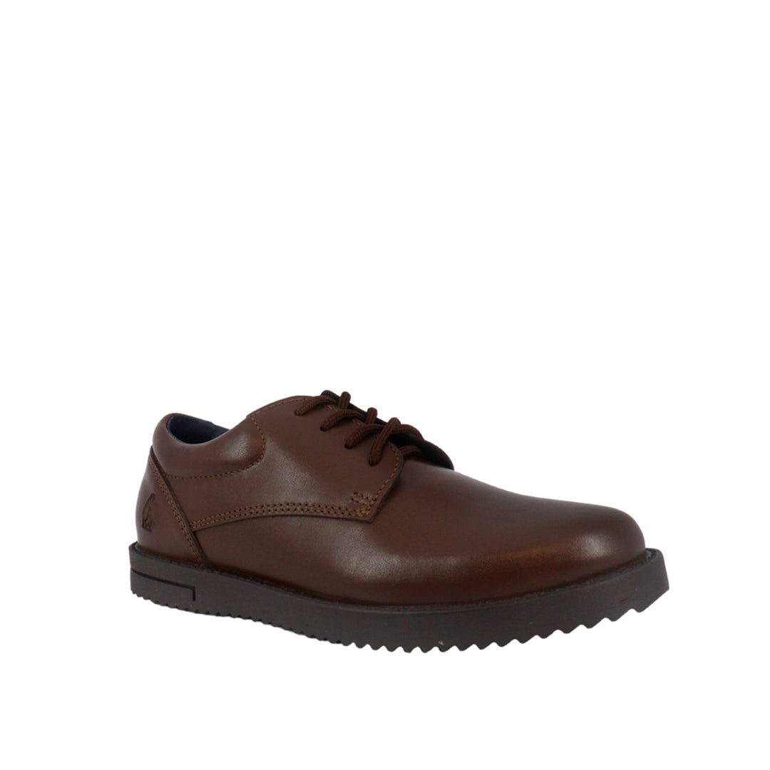 Zapatos escolares Canguru 2.0 para niño color café