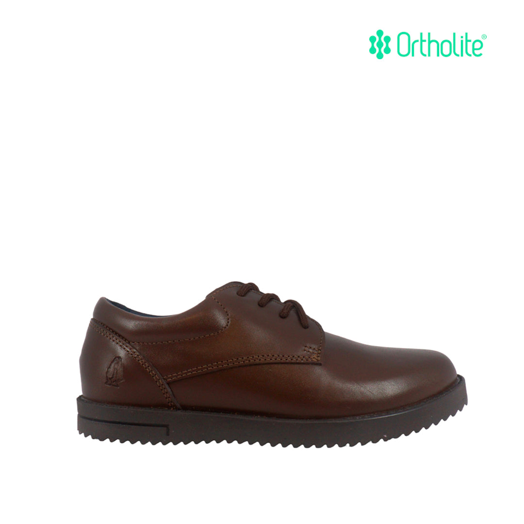 Zapatos escolares Canguru 2.0 para niño color café