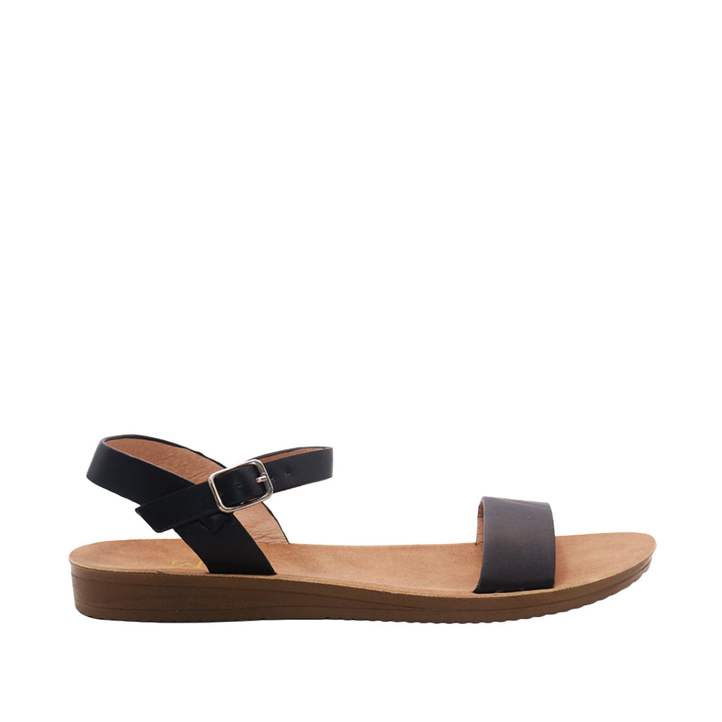 Sandalias flats Ana para mujer color negro