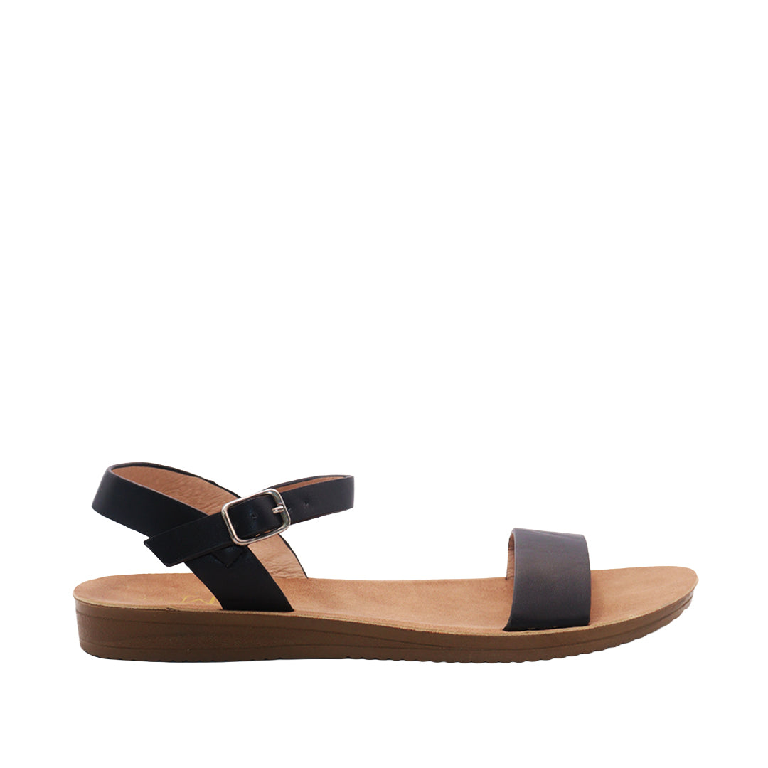 Sandalias flats Ana para mujer color negro