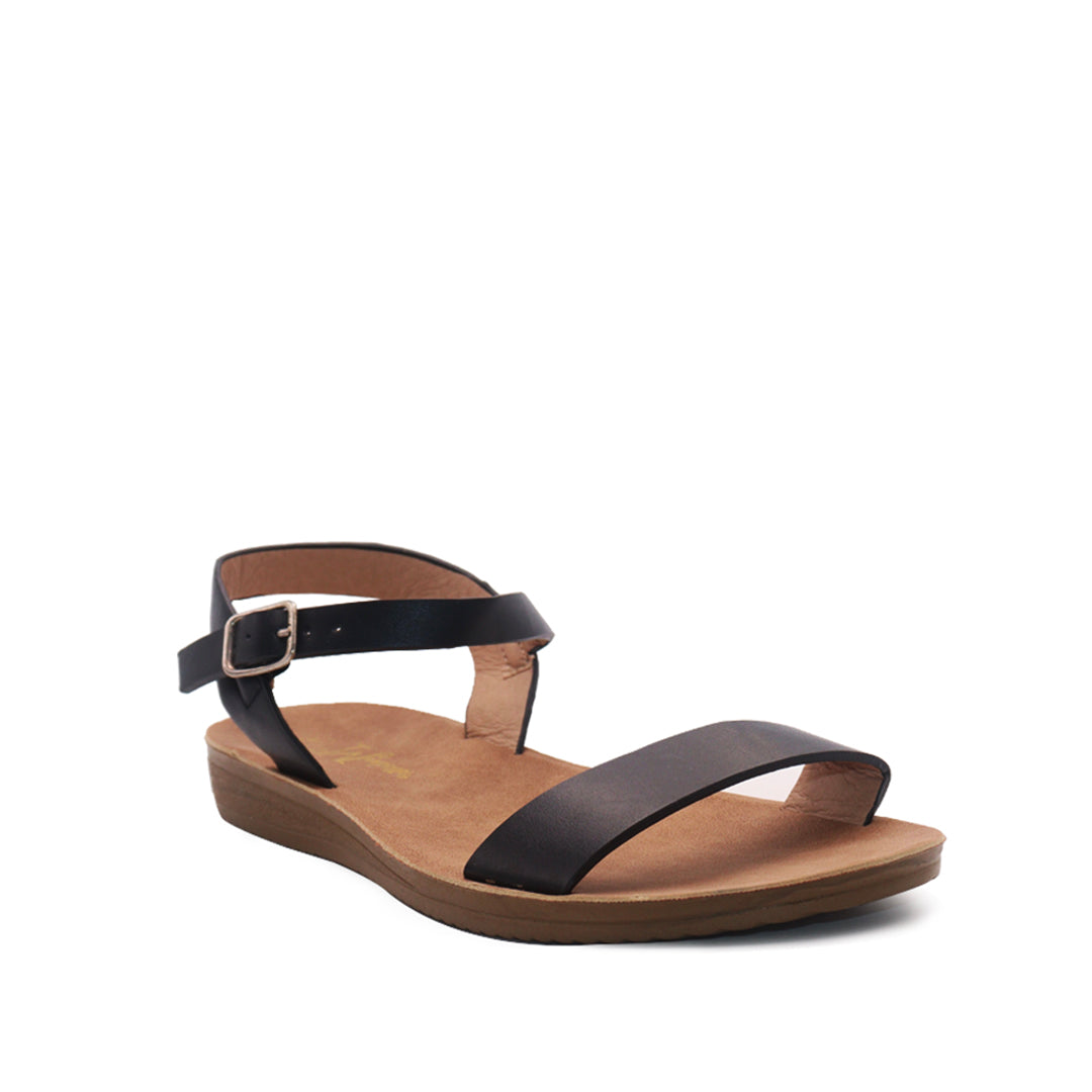 Sandalias flats Ana para mujer color negro