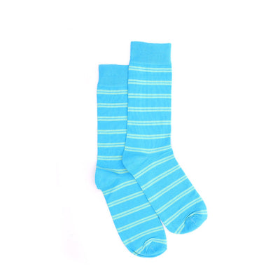 Calcetines Rayas Turquesa para Hombre