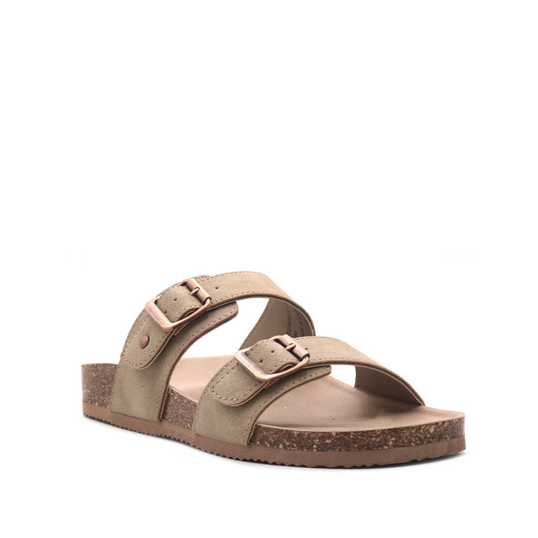 Sandalias flats Berkeley para mujer color taupe