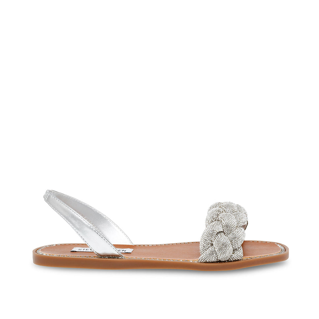 Sandalias flats Noles color plateado