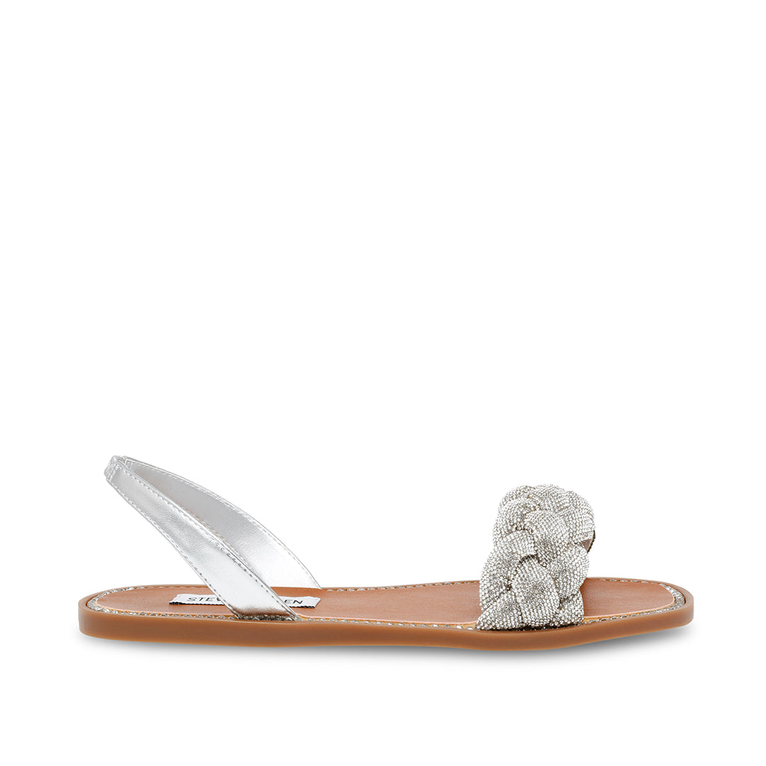 Sandalias flats Noles color plateado