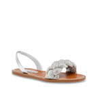 Sandalias flats Noles color plateado