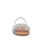 Sandalias flats Noles color plateado