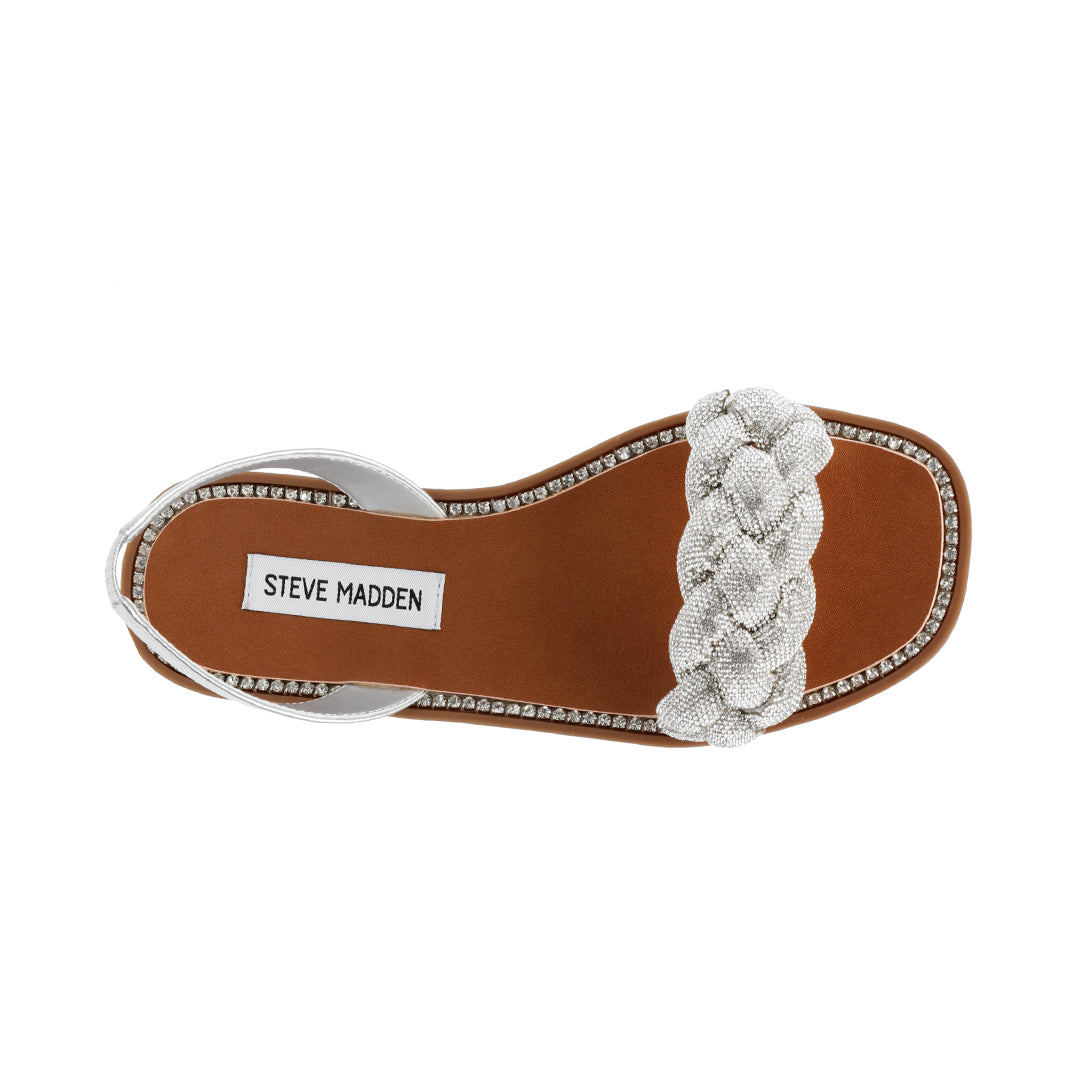 Sandalias flats Noles color plateado