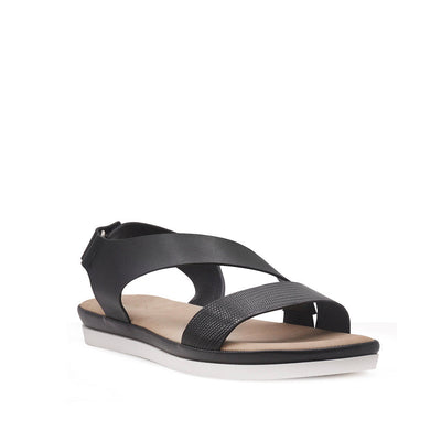 Sandalias flats Eylin para mujer color negro