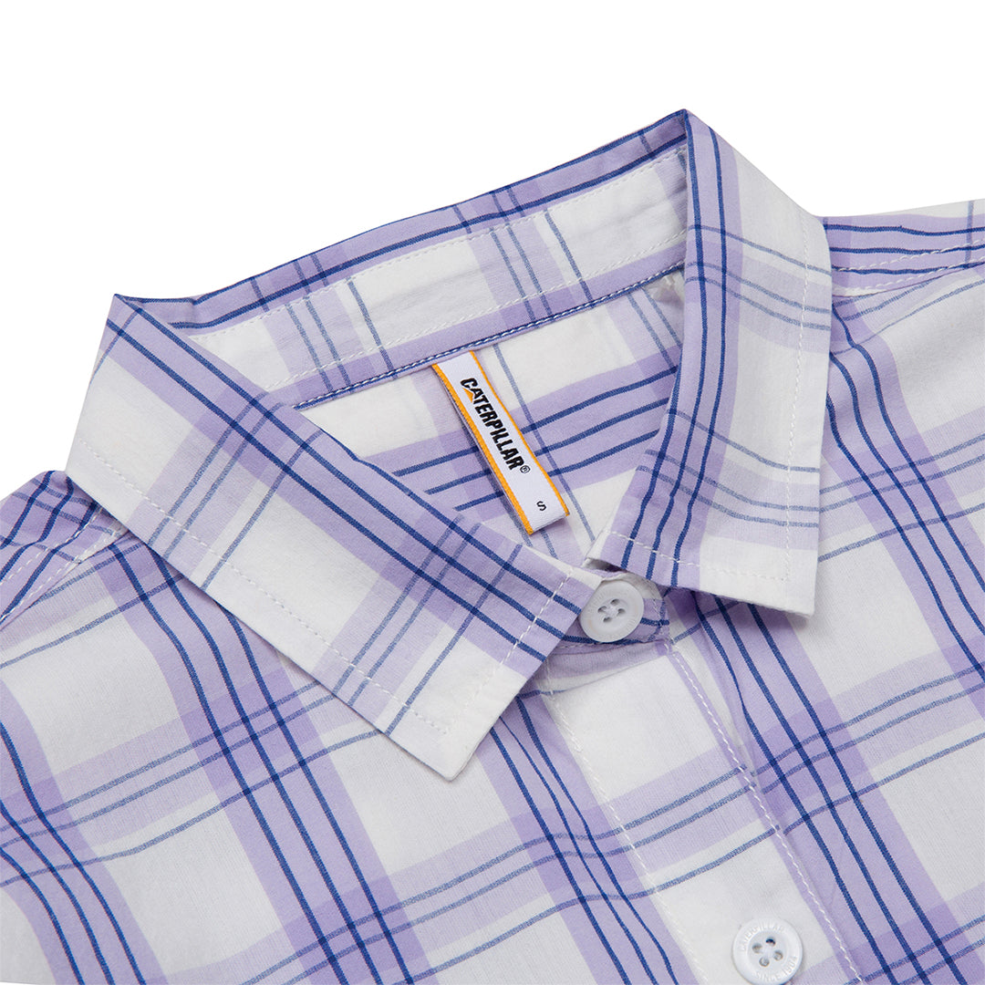 Camisa Plaid Poplin para mujer