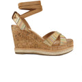 Sandalias de cuña Amidala color camel para mujer