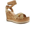 Sandalias de cuña Amidala color camel para mujer