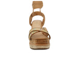 Sandalias de cuña Amidala color camel para mujer