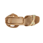 Sandalias de cuña Amidala color camel para mujer