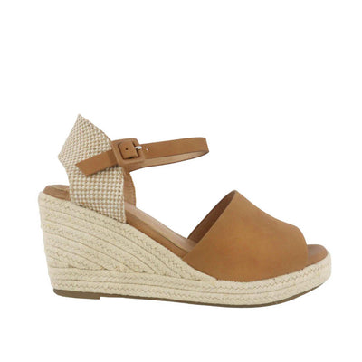Sandalias de cuña Anaya color tan para mujer