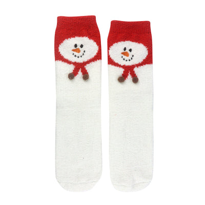 Calcetines Snow Man blanco para Mujer