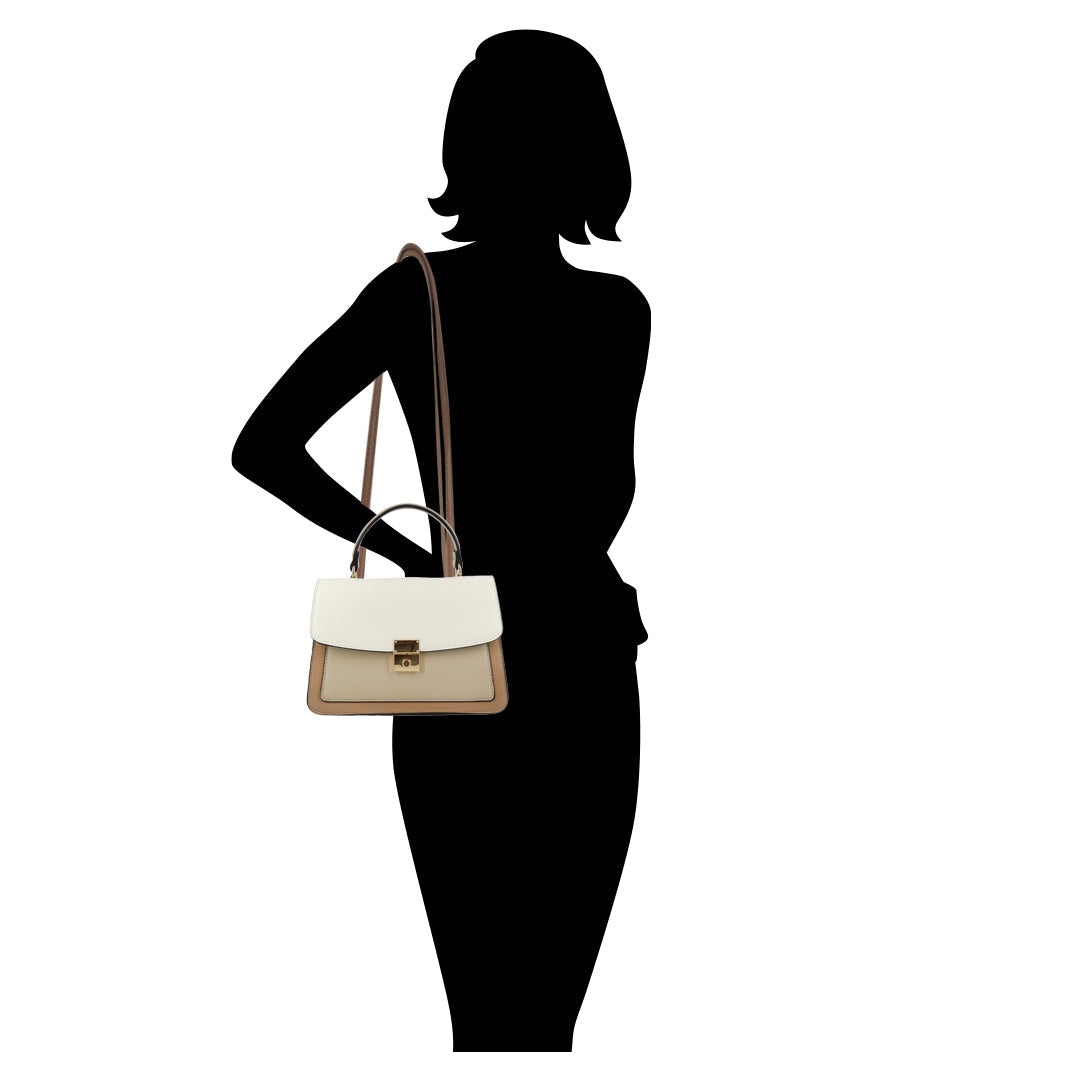 Cartera Valerie color blanco