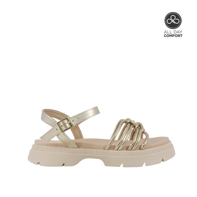 Sandalias Issadora para niña color dorada