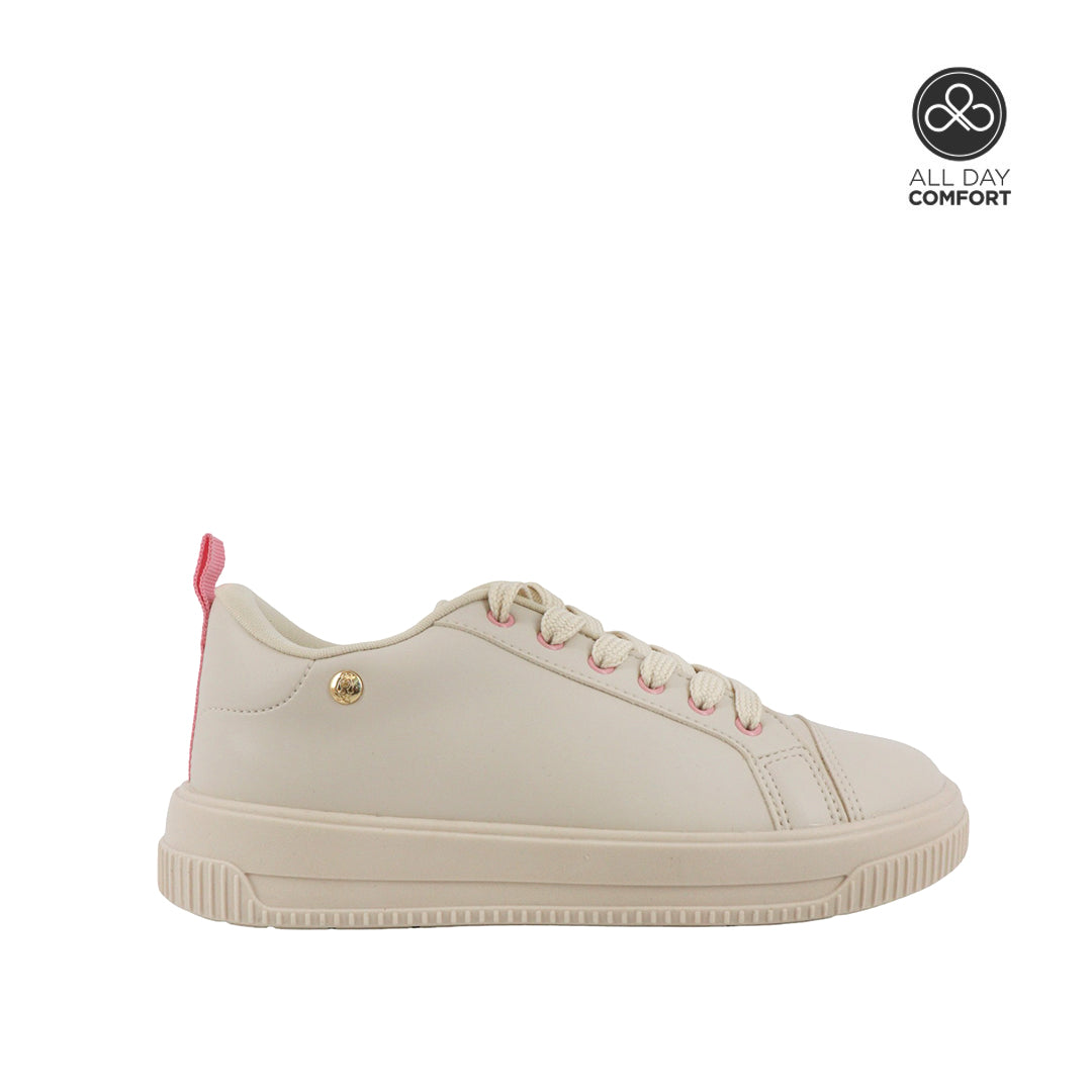 Tennis Jemma para niña color hueso