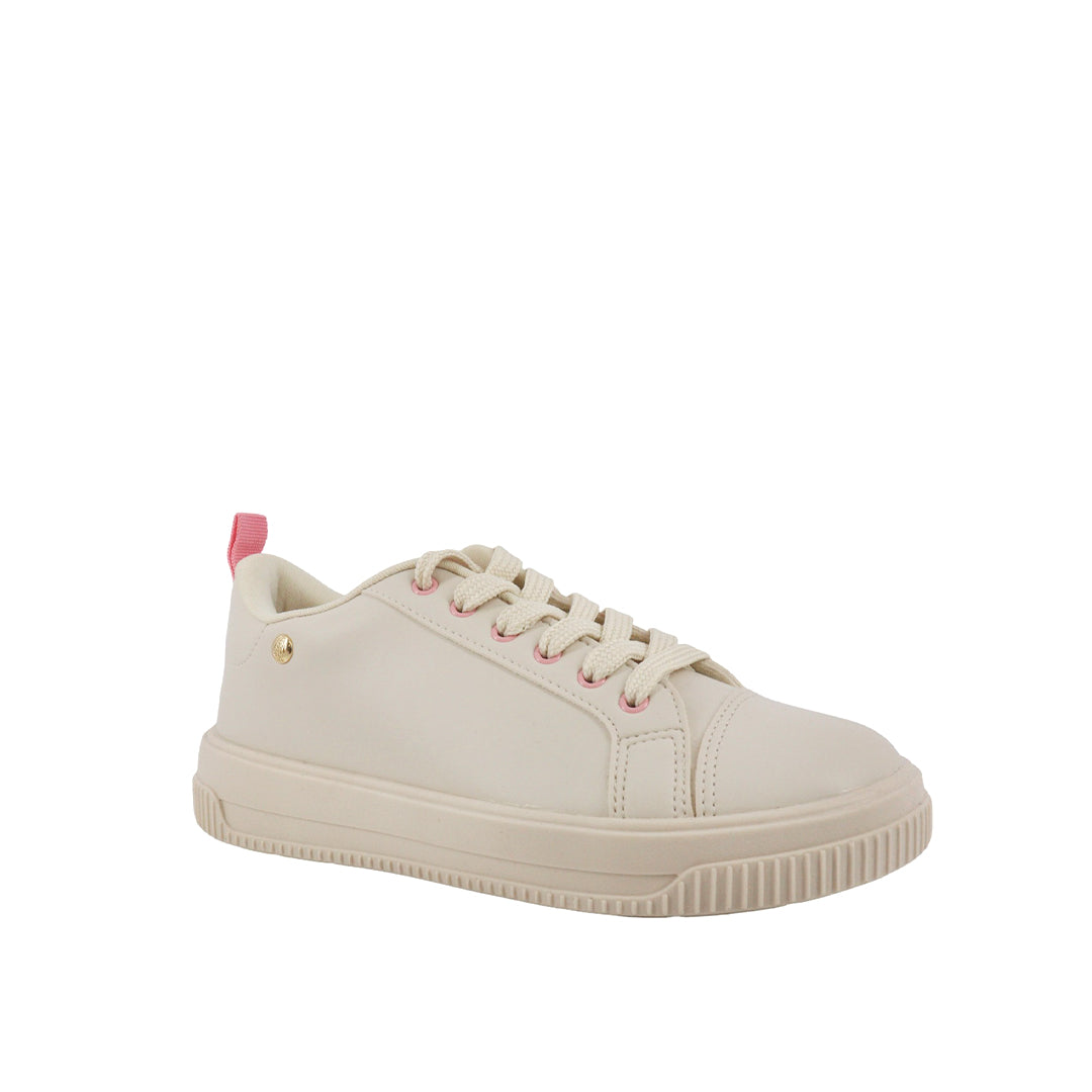 Tennis Jemma para niña color hueso