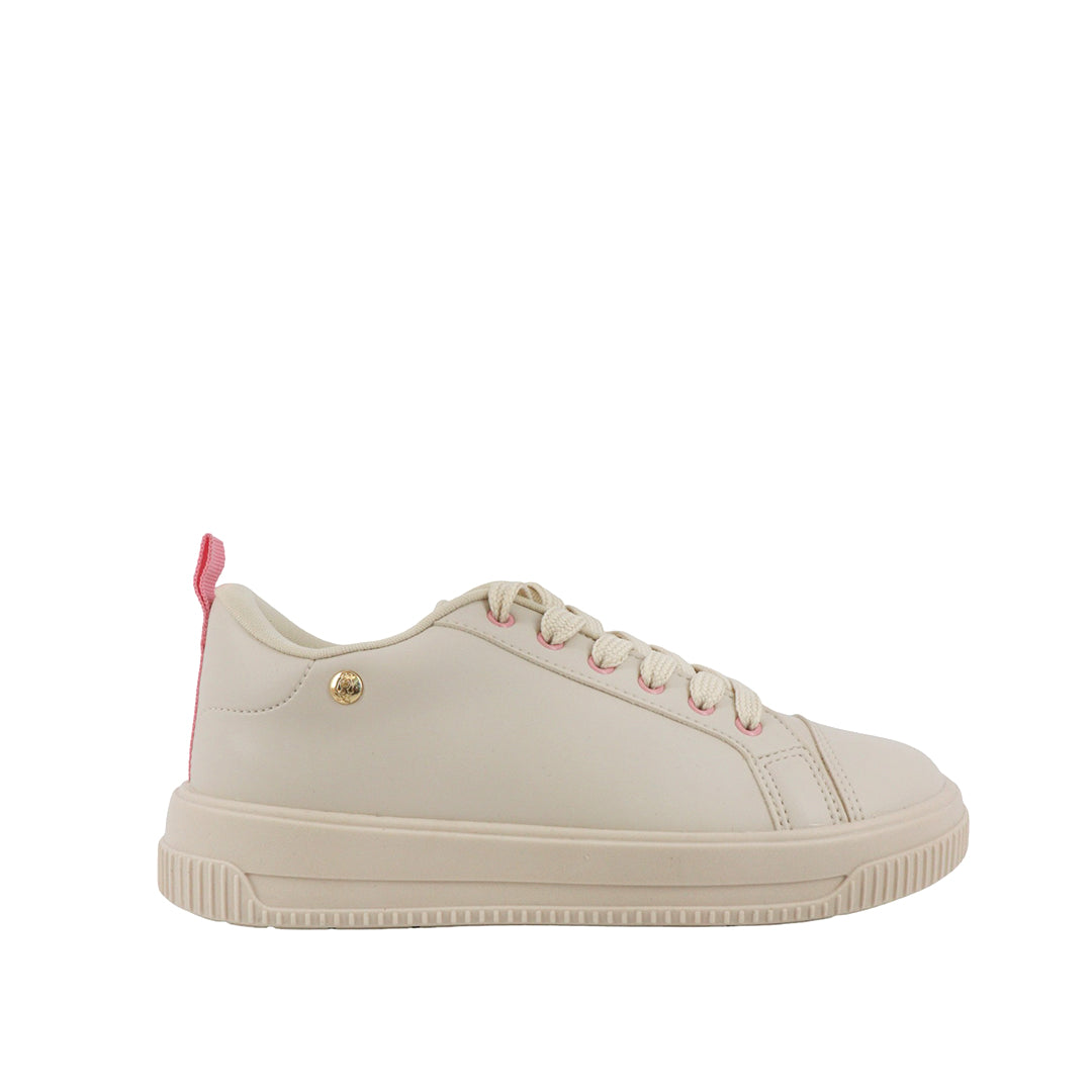 Tennis Jemma para niña color hueso