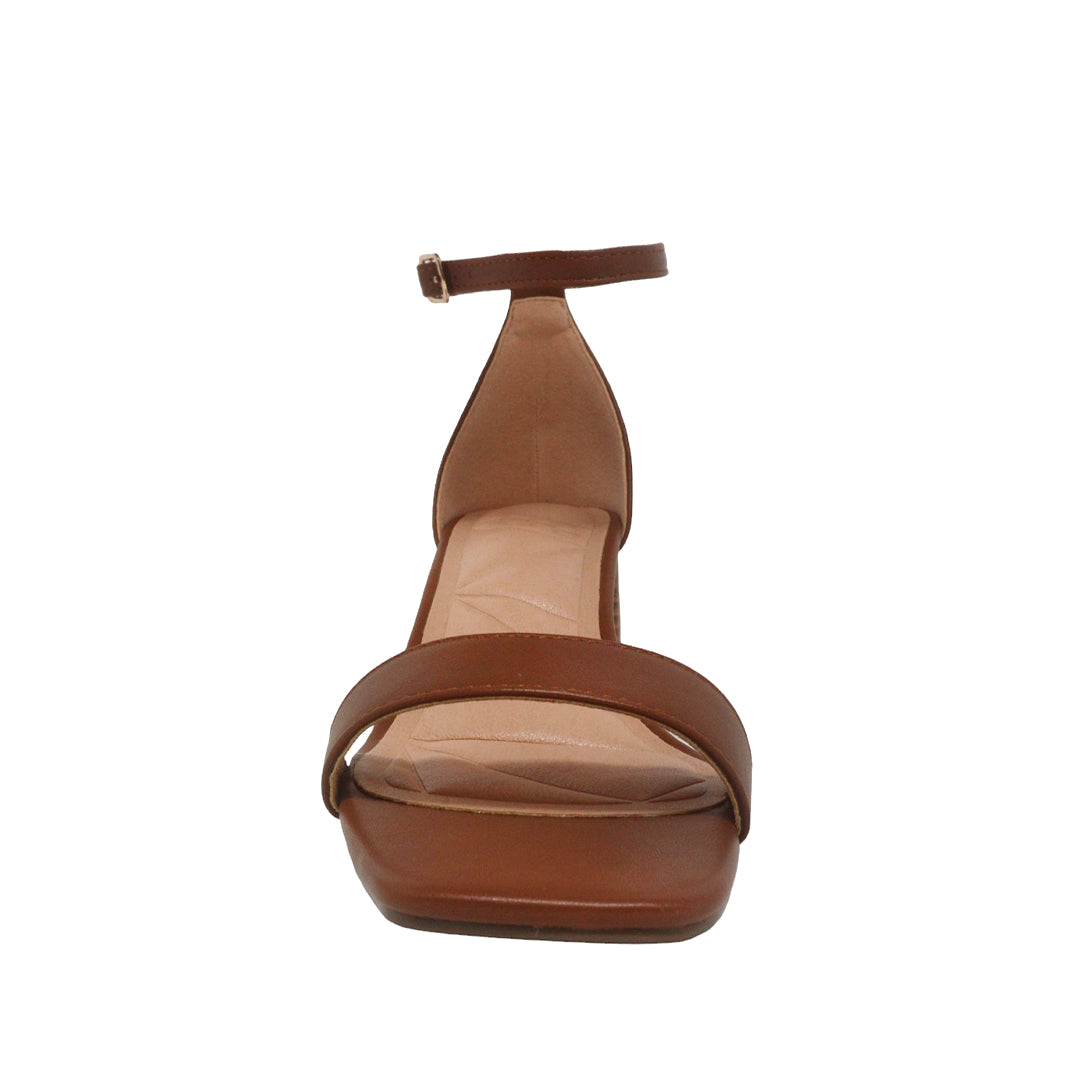 Sandalias de tacón Rocio para mujer color tan