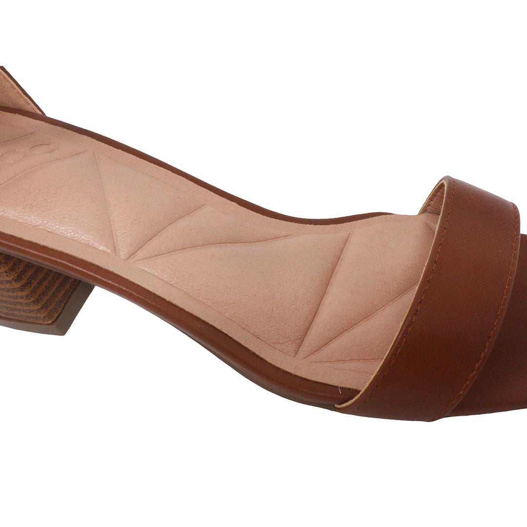 Sandalias de tacón Rocio para mujer color tan