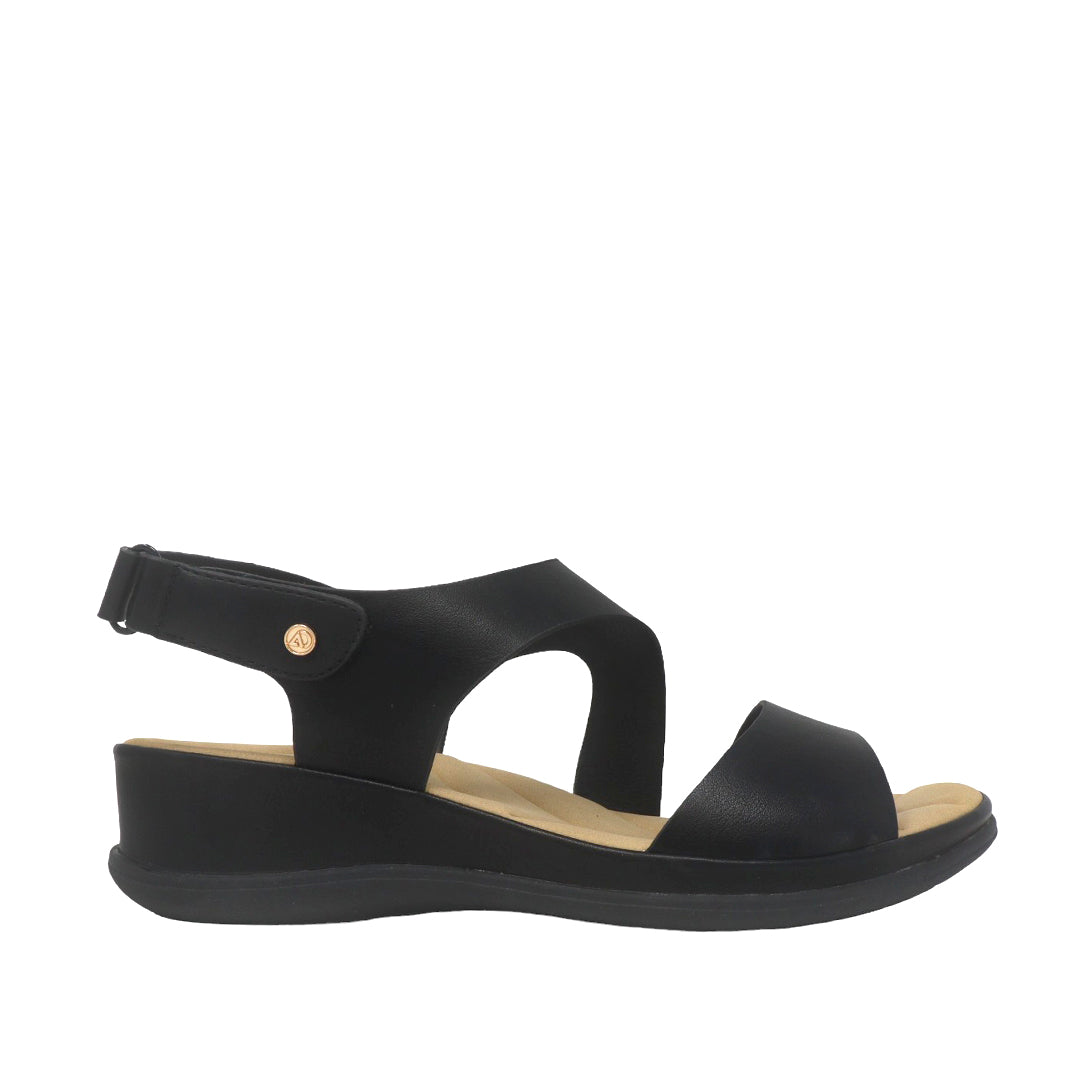Sandalias de cuña Marga para mujer color negro