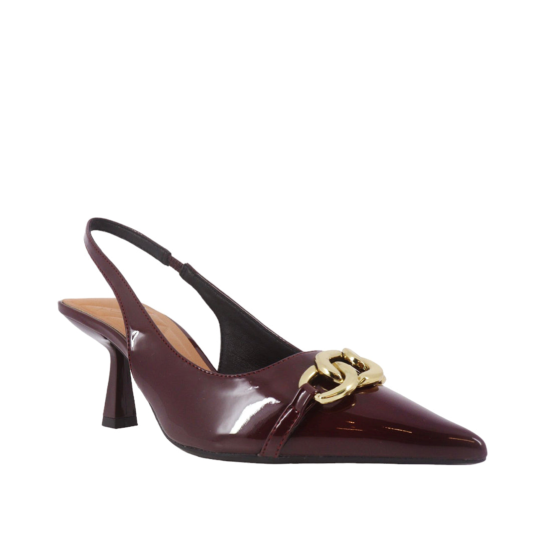 Tacones slingback Monroe para mujer color burgundy