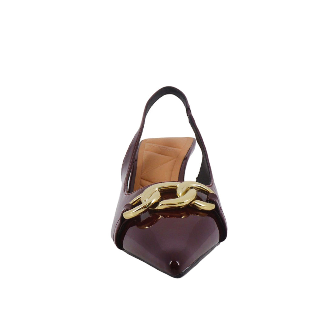 Tacones slingback Monroe para mujer color burgundy