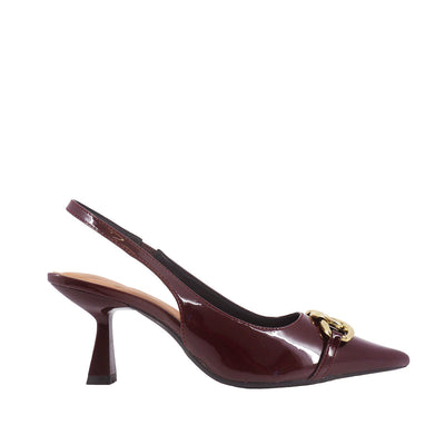 Tacones slingback Monroe para mujer color burgundy
