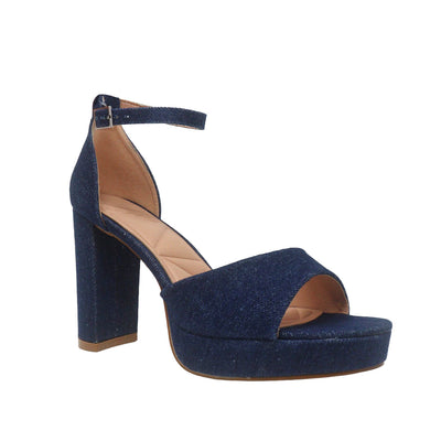 Sandalias de tacón Meryl para mujer color denim