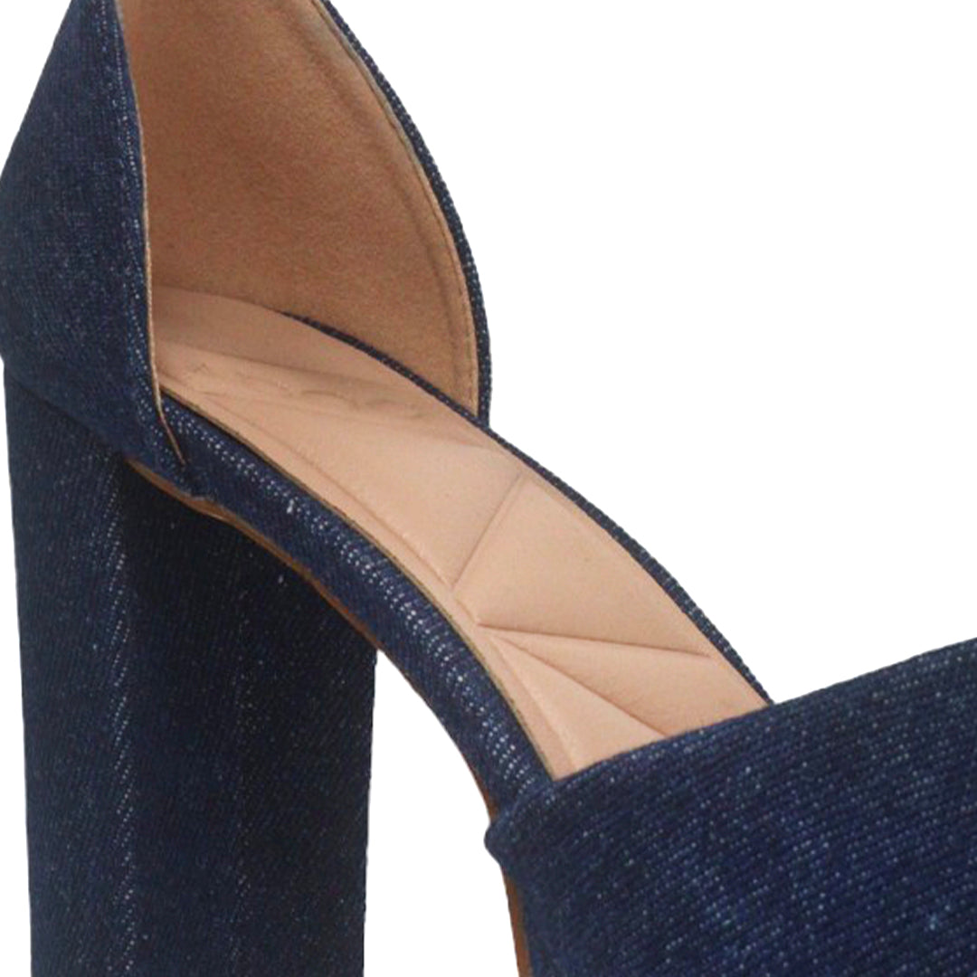 Sandalias de tacón Meryl para mujer color denim