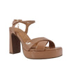 Sandalias de tacón Quilzel para mujer color nude