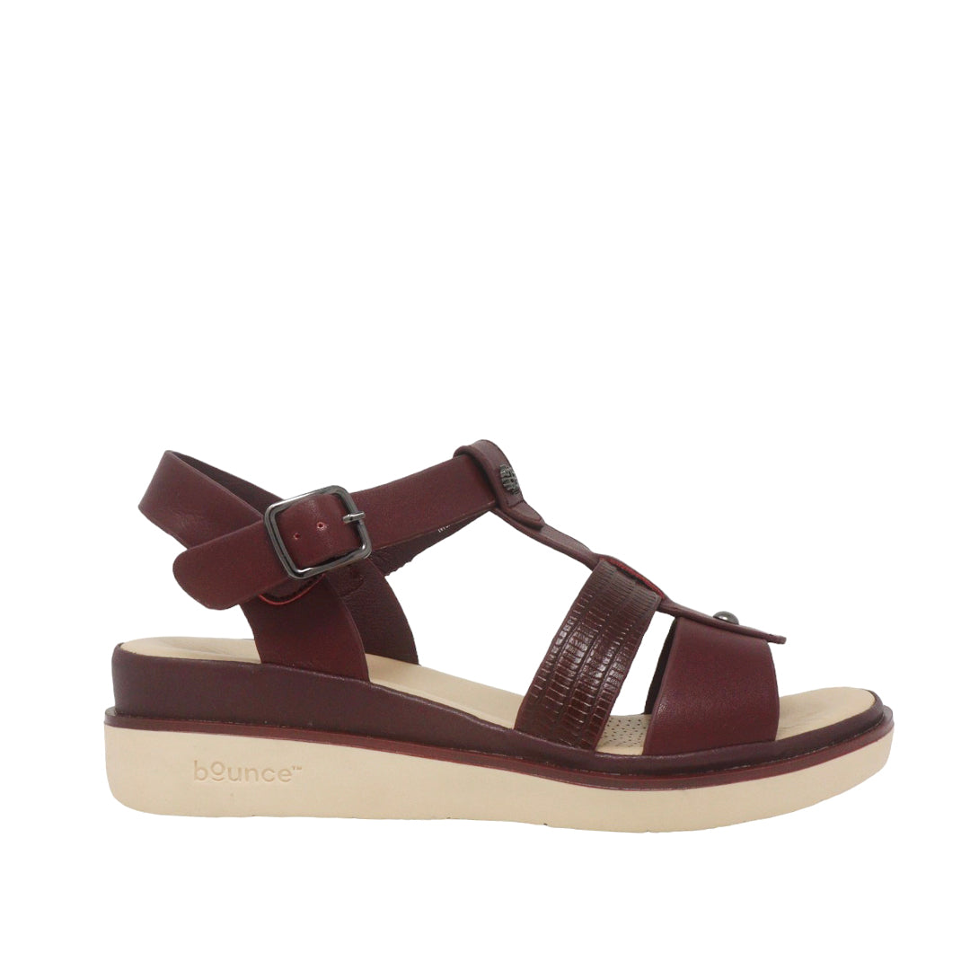 Sandalias Mila para mujer color burgundy