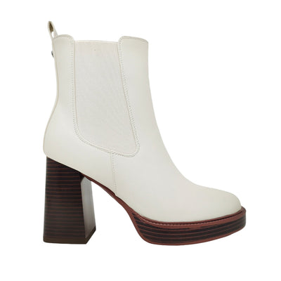 Botas de tacón Mystic para mujer color blanco hueso
