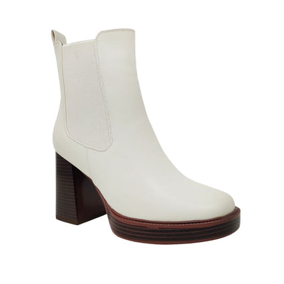 Botas de tacón Mystic para mujer color blanco hueso