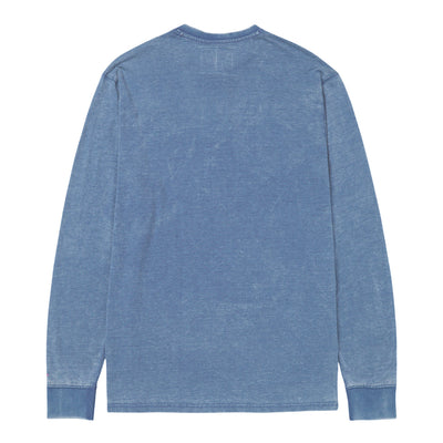 Camisa Burnout Henley para hombre color azul