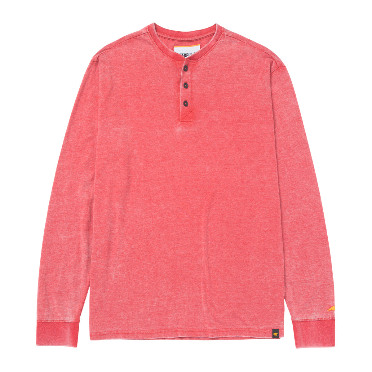 Camisa Burnout Henley para hombre color rojo