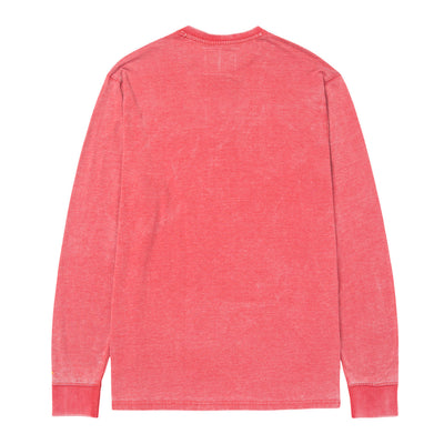 Camisa Burnout Henley para hombre color rojo