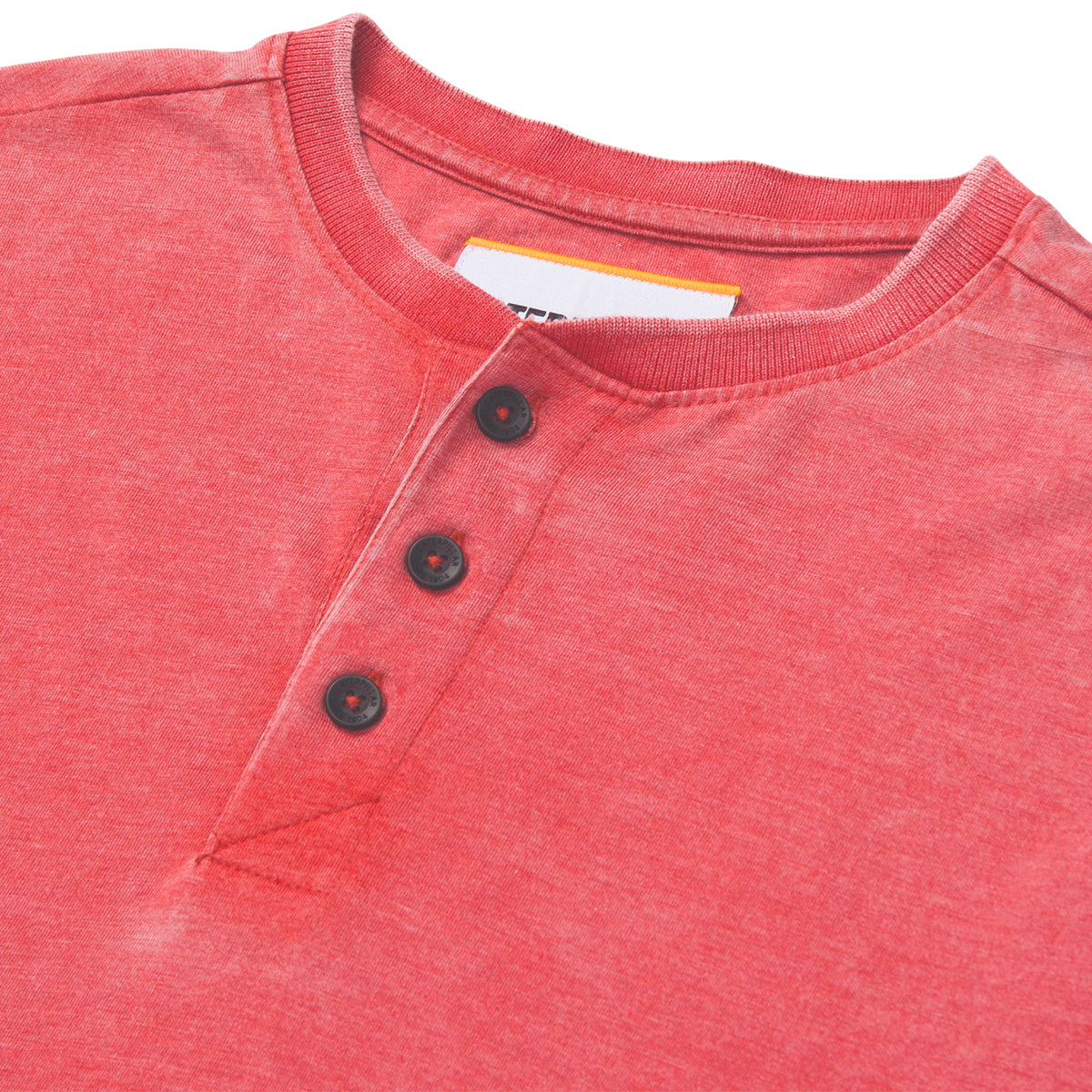 Camisa Burnout Henley para hombre color rojo