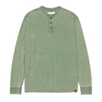 Camisa Burnout Henley para hombre color olivo