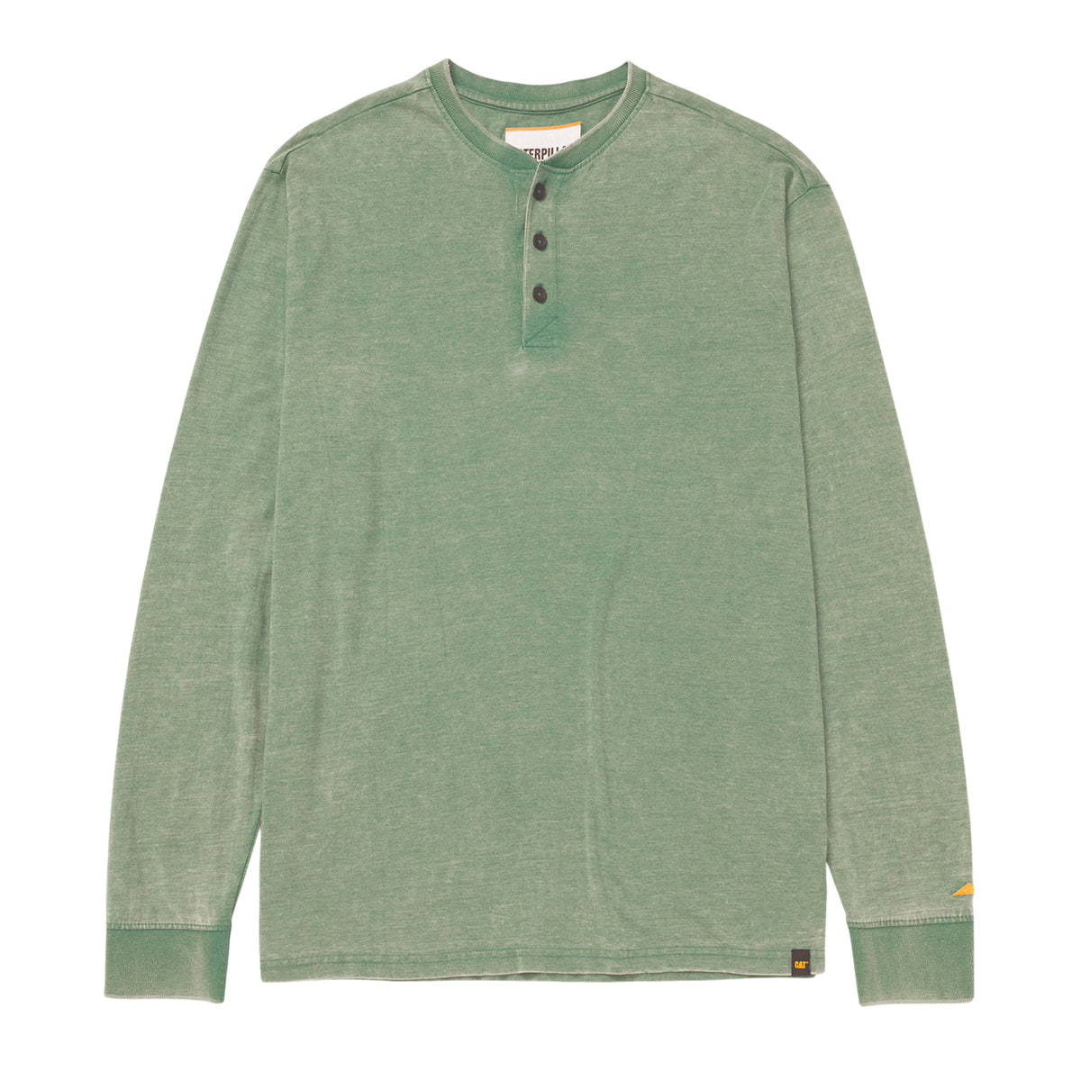 Camisa Burnout Henley para hombre color olivo