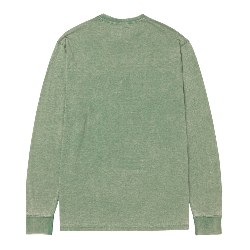 Camisa Burnout Henley para hombre color olivo