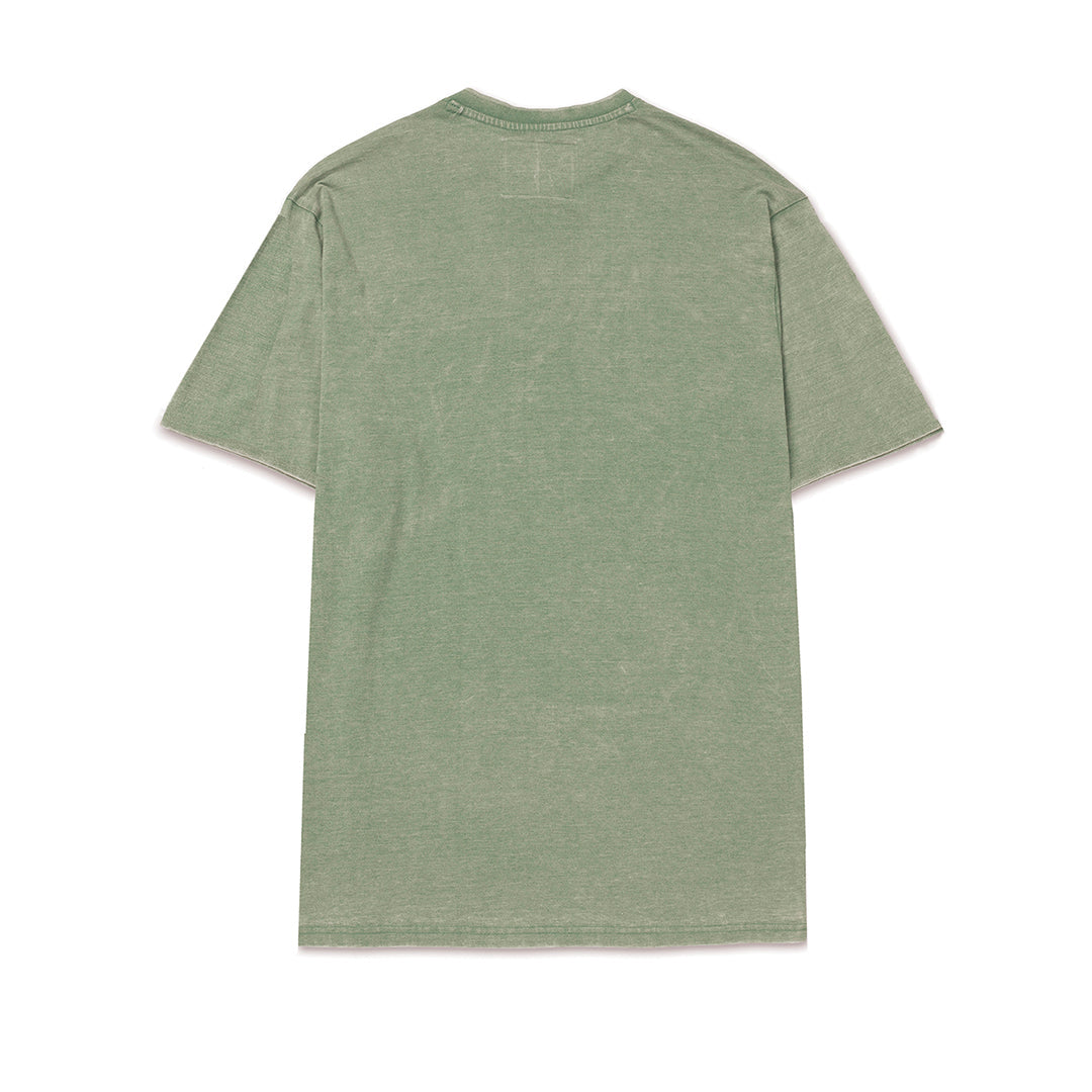 Camisa Polo Burnout Henley para hombre color olivo