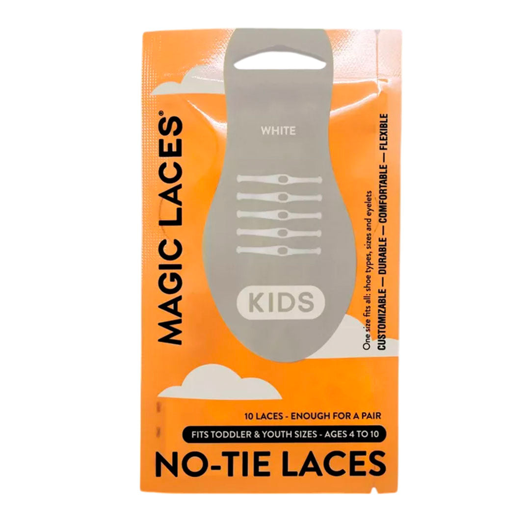 Cintas No Tie Elasticlaces Kids color blanco