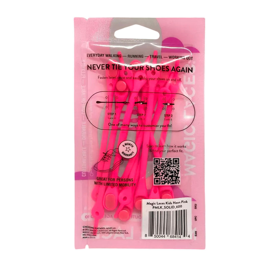 Cintas No Tie Elasticlaces Kids color rosado