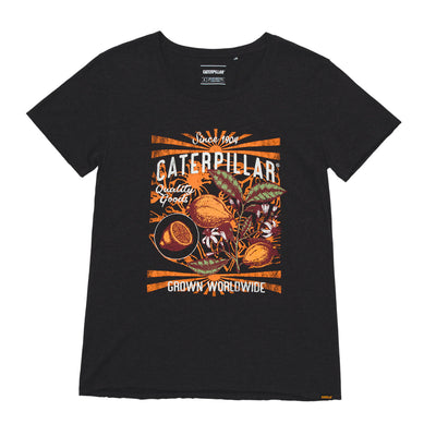 Camiseta Crew Graphic para mujer color negro